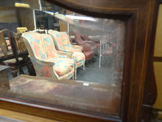 An antique rosewood writing desk by Maple & Co with marquetry serpentine covered stationary cabinet, - Image 11 of 12