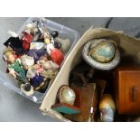 Collection of souvenir dolls & a box of wooden items ETC Condition Report: please request via email.