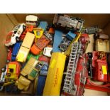 A quantity of unboxed British diecast vehicles including Dinky Toys, Corgi Toys Condition Report: