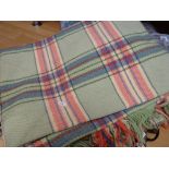 A vintage multi-coloured tartan patterned blanket Condition Report: please request via email.