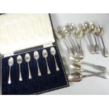 A parcel of silver spoons, 17.2oz Condition Report: please request via email. Condition reports