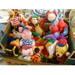 A quantity of Disney soft toys Condition Report: please request via email. Condition reports not