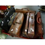Sundry vintage briefcases & luggage Condition Report: please request via email. Condition reports