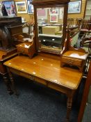 An Edwardian mahogany dressing table with three drawers Condition Report: please request via