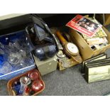 Parcel of books, sundry barometers & clocks, crate of glassware ETC Condition Report: please request