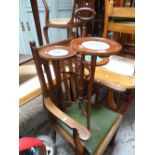 A three-tier mahogany vintage cake-stand Condition Report: please request via email. Condition