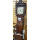 An early nineteenth century oak encased longcase clock inscription for William Hesman of Reigate