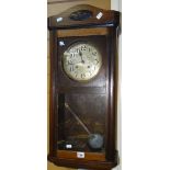 A polished pendulum wall clock Condition Report: please request via email. Condition reports not