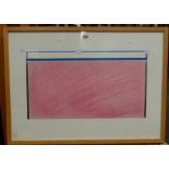 RICHARD COX entitled 'Cerise Surface / Neged 1995', framed & glazed (being sold on behalf of Shelter