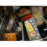 Two boxes of mixed items including vintage games, toys ETC Condition Report: please request via