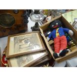 A Deans Rag Book Co Ltd Robertson's golly soft toy & a parcel of diecast vintage vehicles, sundry