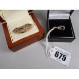 Boxed Clogau gold Celtic-design ban ring in 9ct gold, 5.6gms and another ring Condition Report: