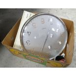 Two wall clocks ETC Condition Report: please request via email. Condition reports not stated with