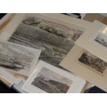 A portfolio of prints & drawings of old Penarth, River Ely & Cardiff Docks ETC Condition Report: