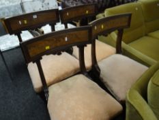 A set of four antique mahogany railback dining chairs Condition Report: please request via email.