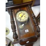 A vintage pendulum wall clock Condition Report: please request via email. Condition reports not