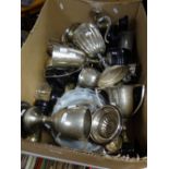 A quantity of electroplate trophies mainly for pigeon racing Condition Report: please request via