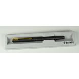 MODERN MATT BLACK PARKER JOTTER FOUNTAIN PEN with gold plated trim, boxed