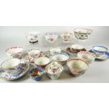 SELECTION OF CHINESE & OTHER PORCELAIN TEA BOWLS & SAUCERS to include Famille Rose, Famille Verte,