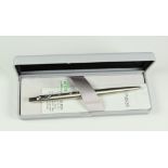 MODERN STAINLESS STEEL PARKER CLASSIC FLIGHTER BALLPOINT PEN with chrome trim, date stamped 1998, in