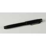 VINTAGE BLACK PARKER VICTORY FOUNTAIN PEN with 14ct gold nib