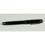 A VINTAGE (1941-1946) BLACK PARKER VICTORY MK I FOUNTAIN PEN with an original 14ct gold nib