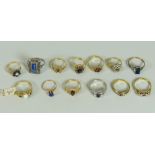 PARCEL OF ASSORTED LADIES RINGS to include 9ct gold, yellow & white gold set with assorted stones (