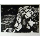 CERI RICHARDS limited edition (41/50) monochrome lithograph - entitled verso on Gold Mark Gallery