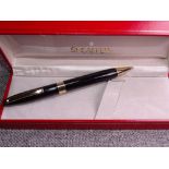 MODERN BLACK LAQUE SHEAFFER LEGACY TWO BALLPOINT PEN with 23ct gold electroplate trim, boxed