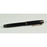 A VINTAGE (1941-1946) BLACK PARKER VICTORY MK I FOUNTAIN PEN with an original 14ct gold nib