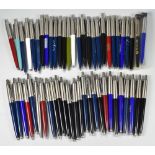 FIFTY-FOUR ASSORTED PARKER JOTTER BALLPOINT PENS