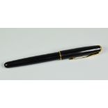 A MODERN (1994) LAQUE SOLID BLACK PARKER SONNET with 18ct gold nib