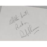 DEL SHANNON AUTOGRAPH from Gloria Hunniford's personal guest book at the BBC, auctioned for Children