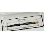 MODERN (2000) MATT BLACK PARKER CLASSIC GT BALLPOINT PEN in original box