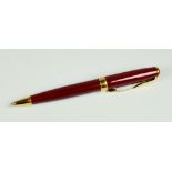 MODERN RED PARKER SONNET MINI BALLPOINT PEN with 23ct gold trim