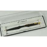 VINTAGE MATT BLACK PARKER CLASSIC BALLPOINT PEN in original box