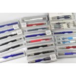 COLLECTION OF MODERN PARKER VECTOR PENS including nine fountain pens (five black, three blue, one