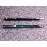 VINTAGE BLACK LAQUE FINISH SHEAFFER TARGO FOUNTAIN PEN with 23ct gold electroplate trim & a 14ct