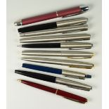 ASSORTED PARKER PENS & ONE PENCIL