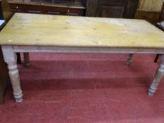A good vintage pine farmhouse kitchen table
