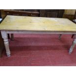 A good vintage pine farmhouse kitchen table