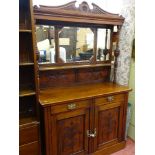 Well presented Edwardian chiffonier mirror back sideboard