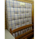 4ft 6ins pine bed frame with Towersleep mattress