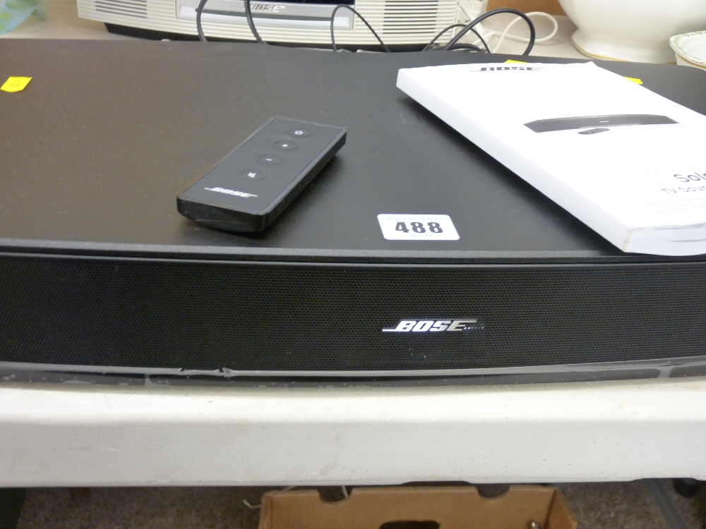 Bose Solo TV sound system with remote control E/T