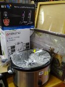 Small Tesco slow cooker, Ambiano electric space saving blender, BT 8600 advanced digital cordless