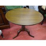 Circular tilt top table with tripod base