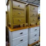 Two pairs of modern bedside cabinets