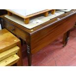 Vintage mahogany sofa table with end drawer