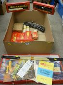 Box of Hornby Triang including 'The Freightmaster' boxed electric train set