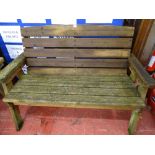 Wooden garden bench